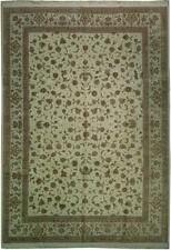 Fine Wool & Silk 10x14 NEW HANDKNOTTED RUG - IVORY PIX-17337 picture