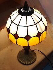 Stunning Vintage Tiffany Style Table Lamp Loxton Lighting Cream / L Brown picture