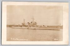 USS Philadelphia (CL-41) Navy Cruiser RPPC Photo Vintage Postcard 1930-40s picture