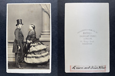 Mayall, London, Queen Victoria & Albert Vintage CDV Albumen Print. picture