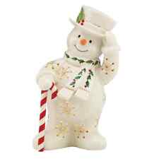 Lenox Happy Holly Days Snowman & Candy Cane Lit Figurine 8