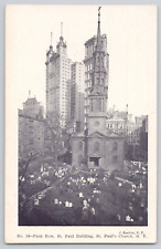 Postcard Park Row, St. Paul Building, St. Paul's Church. New York, picture