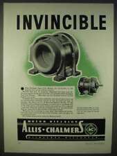 1938 Allis-Chalmers Seal-Clad Motors Ad - Invincible picture