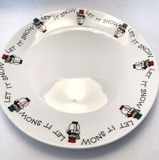 International Silver Co Plate Round Serving Platter 12” Let It Snow Snowmen picture