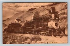 Denver Colorado, NARROW GAUGE TRAIN, Historic Train On Tracks, Vintage Postcard picture