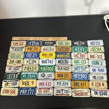 LOT OF 48 1979 POST HONEYCOMB/WHEATIES CEREAL MINI BICYCLE LICENSE PLATE States picture