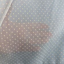 Vintage Sheer Light Blue Swiss Dot Fabric 72
