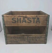 1950s SHASTA WATER 20c Deposit Wood/Metal Crate SHASTA SODA Vintage Advertising picture