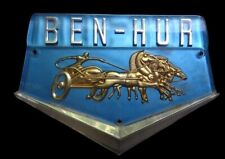 1950 BEN-HUR Refrigerator Emblem Badge plastic Horse Chariot APPLIANCE NAMEPLATE picture