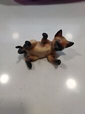 Vintage Lefton Playful On Back Siamese Cat Figurine H4032 Made In Japan picture