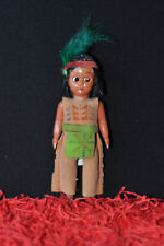 1950s Vintage Native American Traditional Costume Doll With Feather Headdress picture