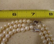 Sale Priced Real WHITE PEARL NECKLACE 17 Inch picture