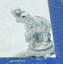 Gorgeous Porcelain Opalescence White With Flowers Elephant Figurine picture
