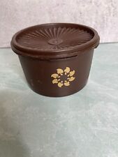 Vintage Tupperware #1298 Servalier brown storage container  5.5