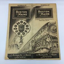 1934 Boston And Maine Railroad Transportation Timetable Minute Man Service picture