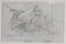 Playboy Artist Doug Sneyd Original Art Sketch Mermaid Pencil Preliminary Prelim picture