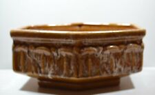 Haeger Pottery 291 Large Hexagonal Bowl or Planter Golden Brown Drip Glaze picture