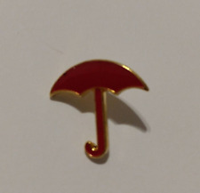 Tiny Red Umbrella Tack Tie Lapel Pin picture