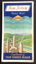 1939? Sunoco Highway Road Map Of New Jersey #3 picture