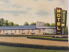 Vintage Linen Postcard Plaza Motel U.S. 41 Dyer Indiana Post Card Joseph Brexa picture
