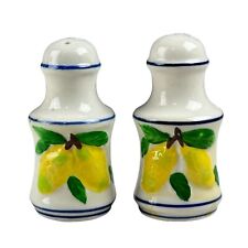 Vintage Ceramic Painted Lemon Salt and Pepper Shaker Set picture