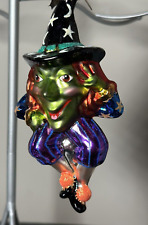 HTF Christopher Radko ULTRA RARE  - Way Ahead - Witch Glass Ornament 76C RETIRED picture
