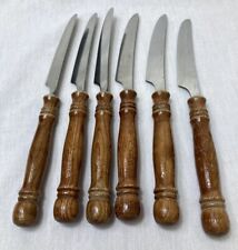 Vintage Wood Handle Flatware Lot Of 45 Pieces Old Homestead Colonial Style MCM picture