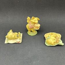 1992-1993 Vintage Pigsville Figurine Collection Lot of 3 picture