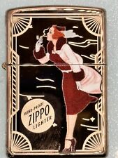 2022 Windy Girl Double Sided Rose Gold Zippo Lighter NEW picture