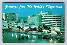 Miami Beach FL-Florida Greetings Algiers Classic Cars c1967 Vintage Postcard picture