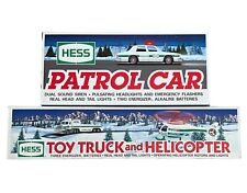 HESS 1993 And 1995 Lot Of 2 MINT, Toy Truck and  Helicopter, Patrol Car NIB picture