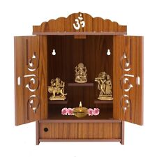 Handmade Wooden Temple For Home Temple with Door MDF Pooja Mandir 26X17X41 cm picture