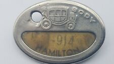 Fisher Body Hamilton Plant ID Badge Employee Pin GM 914 Vintage Advertising picture