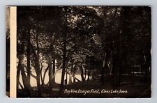 Clear Lake IA-Iowa, Dodges Point, Bay View, Antique Vintage Souvenir Postcard picture