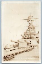 U S S California Postcard RPPC Photo US Navy Battleship c1910's Antique Unposted picture