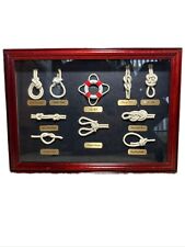 Sailor Rope Knot Framed Shadow Wall Box Display  14 x 10 Nautical Maritime Decor picture