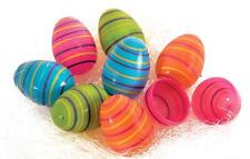 Striped Plastic Easter Eggs | Pack of 8 picture