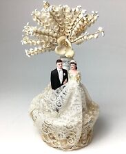 Vintage Wedding Cake Topper Bride And Groom. Over 50 Years Old. picture