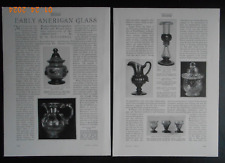 1923 Early American Glass article with photos Stiegel Flint mug Caspar Wistar AD picture