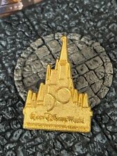 50th Anniversary Gold Golden Castle Kingdom Disney Collectible Trader Pin picture