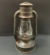 Old Vintage Dietz Blizzard No.2 Iron Kerosene Oil Lamp Lantern With Globe, Usa picture