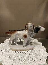 Vintage Erphila Porcelain Dogs English Setter Pointers Figurine Germany picture