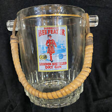 Vintage Antique Crystal Ice Bucket Stamp Italy Beefeater Logo London Distilled picture