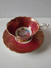 Royal Stafford Empress Cup & Saucer - Ruby Red & Gold picture