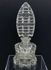 Imperial Glass Geometic Motif Stopper Pressed Glass Perfume Bottle picture