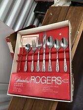 Vintage Rogers Stainless Luxury Tableware Full Service For 8 picture