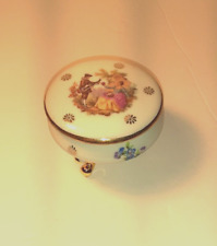 Vintage Limoges porcelain trinket box , gold trim 2