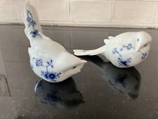 Royal Copenhagen Blue Fluted Porcelain 2x Birds, Optimist & Pessimist ,Denmark picture