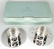 PartyLite Glowing Star Gift Set Candle Holder & Box Retired Vintage Home Decor picture