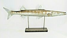 Barracuda Rustic Metal Figurine on stand sealife decor picture